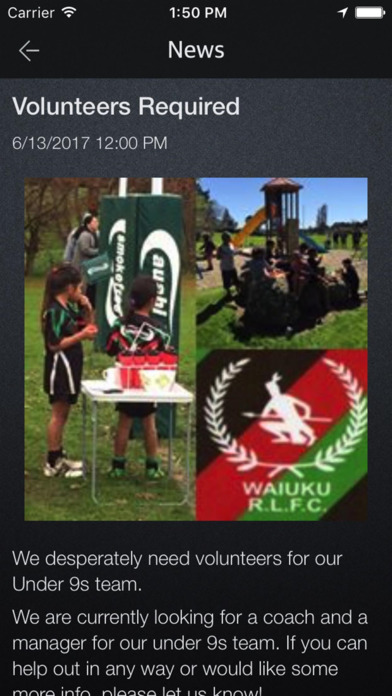 Waiuku Rugby League screenshot 3