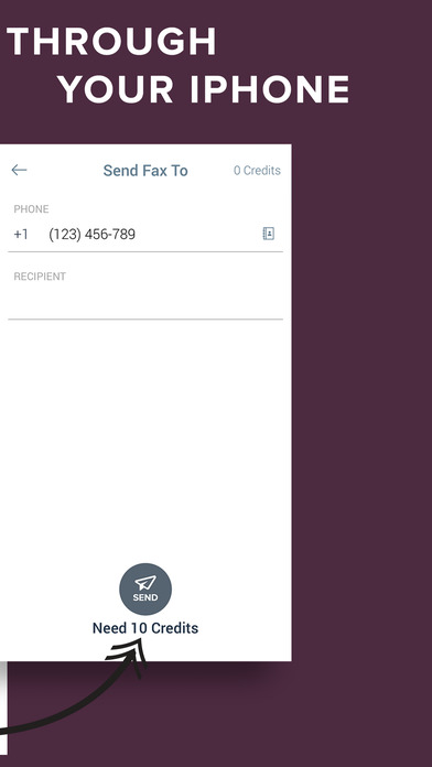 Fax for iPhone Fax.ing IR App screenshot 2