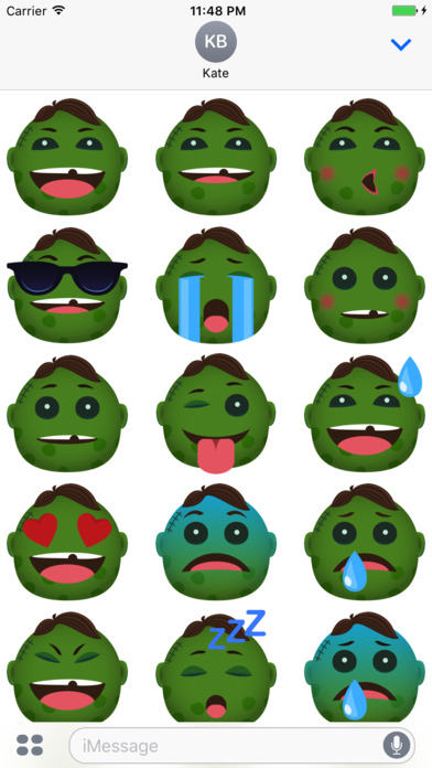 Zombie - Stickers for iMessage screenshot 2