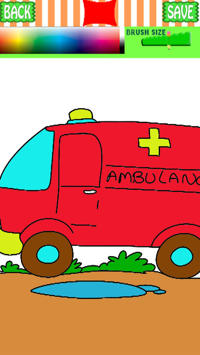 Coloring Book Of Ambulance Games Version screenshot 2