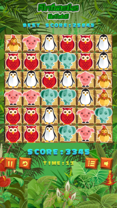 Funny Animals Match3 Puzzle Game for Kids. screenshot 2