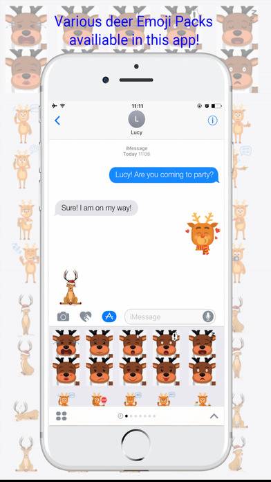 DeerMoji - Deer Emojis Super Pack Keyboard screenshot 2
