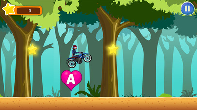Ninja Motorbiker ABC's Learning Runner screenshot 2