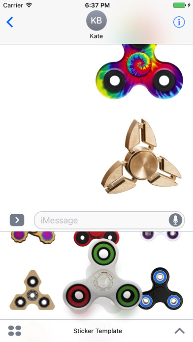 Fidget Spinner Collection Stickers for iMessage screenshot 3