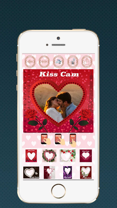 Kiss cam - photo frames marks screenshot 3