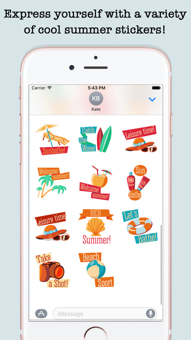Animated Summer Wishes & Stickers For iMessage screenshot 4