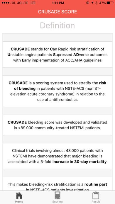 Crusade Risk Score for ACS screenshot 2