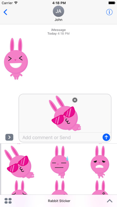 Rabbit Colorful Sticker screenshot 2