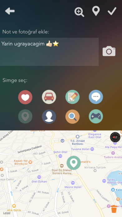 MMap - Favori yerler ekle ve rota belirle screenshot 2
