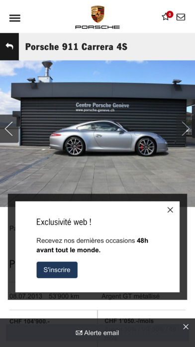 Porsche Occasion Genève screenshot 2