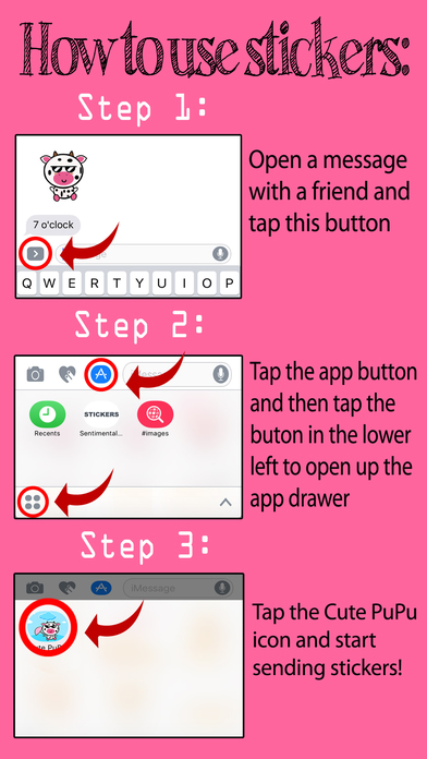 Cute PuPu - Cute Emoji Pro Pack for iMessage screenshot 4