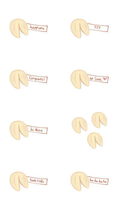 Fortune Cookie sticker emoji stickers for iMessage screenshot 3