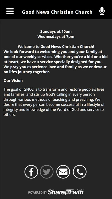 Good News Christian Church screenshot 2