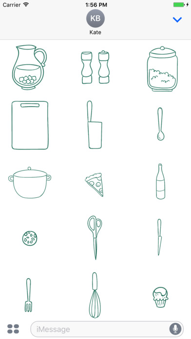 Animated Cute Kitchen Stickers screenshot 2