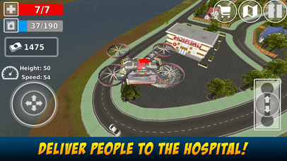 Ambulance Quadcopter Rescue Flight 3D screenshot 2
