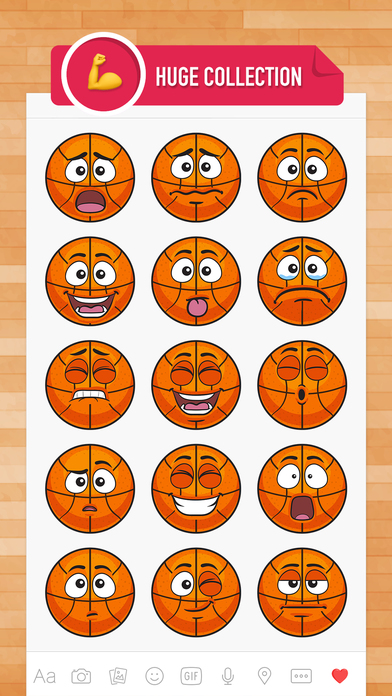 BasMoji - basketball emoji & stickers keyboard app screenshot 2