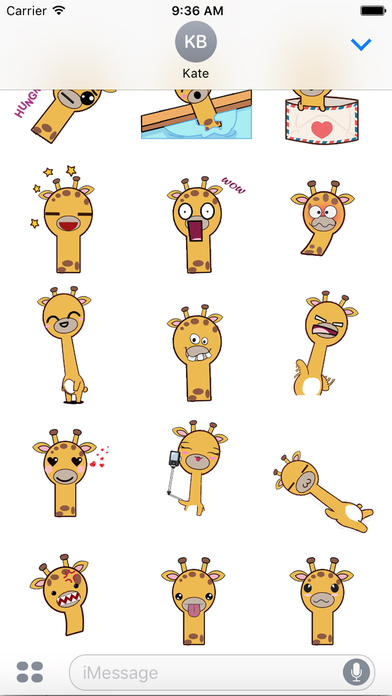 GiraffeMoji - Smiley Emoticons for Chatting screenshot 3