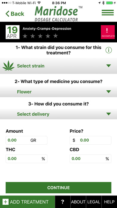Maridose Marijuana Dosage Calculator screenshot 2