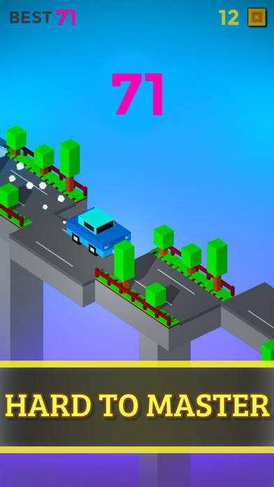 Bridge Crossing-Tap Blocky Car screenshot 4