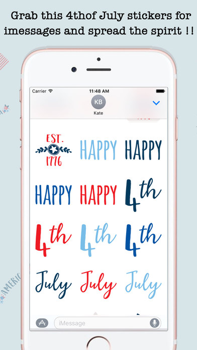 Animated 4th Of July Stickers For iMessage screenshot 4