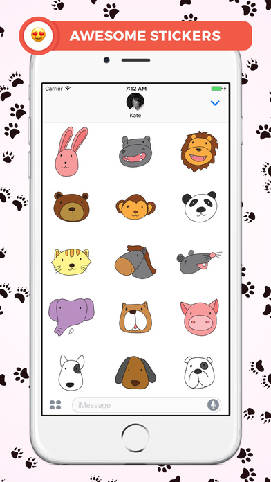 Animals Faces Stickers screenshot 2