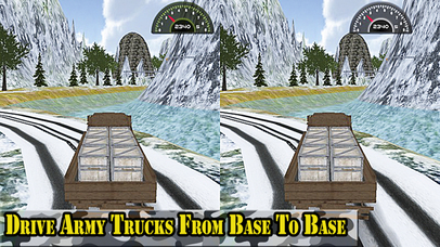 VR Army Truck Driver: Real Mountain Snow Drive screenshot 2
