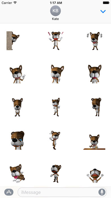 3D Lovely Dog - New Style Stickers Pack screenshot 2