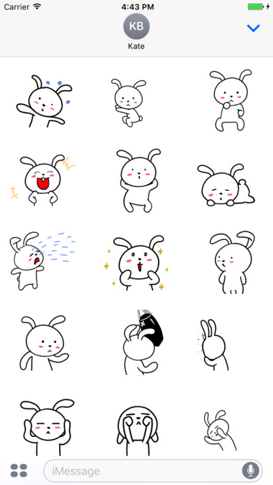 Rabbit Tuzki Animated Stickers screenshot 2