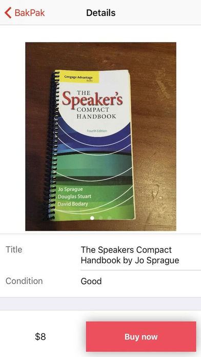 BakPak - textbooks on campus screenshot 4