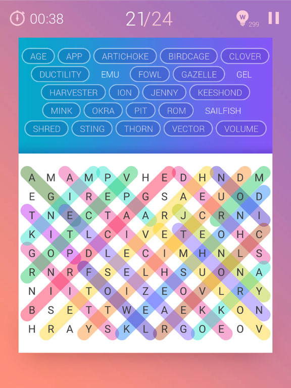 Screenshots of Word Search Pro‧ for iPad