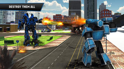 Car Robot Transform Fight- Robo war city defense screenshot 4