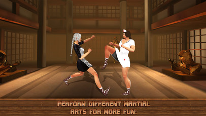 Anime Girls Ninja Kungfu Fighting 3D screenshot 3