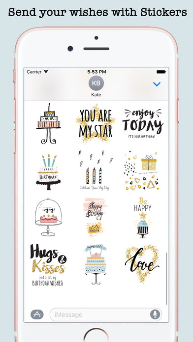 Happy Birthday Card Wishes For iMessage screenshot 4