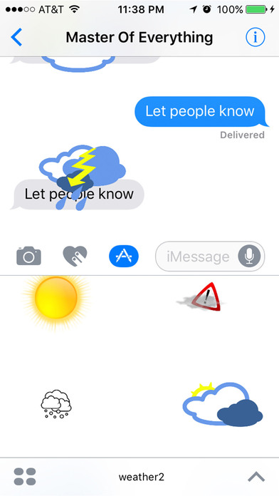 Weather Stickers : Be Your Own Weather Man screenshot 2