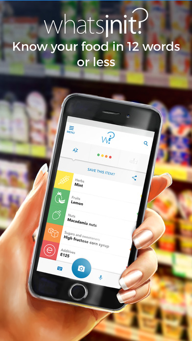 Whatsinit? Tells Users what's in their Food in 12 Words or Less Image