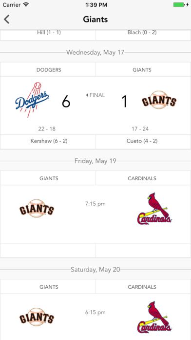 Bay Area sports Games & Scores screenshot 2
