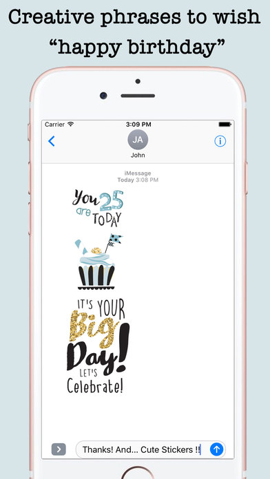 Happy Birthday Card Wishes For iMessage screenshot 3