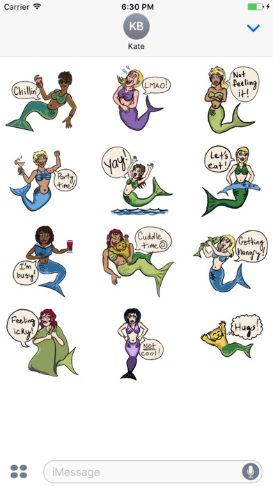 Moody Mermaids Sticker Pack screenshot 4