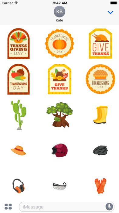 Thanksgiving Day - Stickers for iMessage screenshot 2