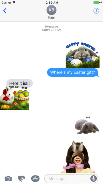 Cutest Easter Bunny Animated Stickers screenshot 3