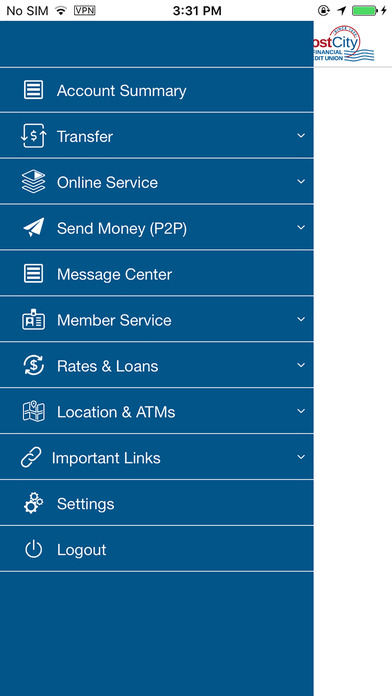 PostCity Financial CU screenshot 2