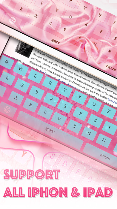 Keyboard Color in Pink Design screenshot 2