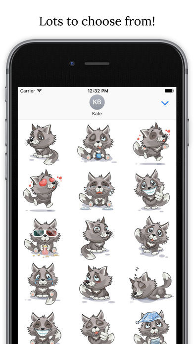 WolfMoji - Wolf emoji & Stickers screenshot 2