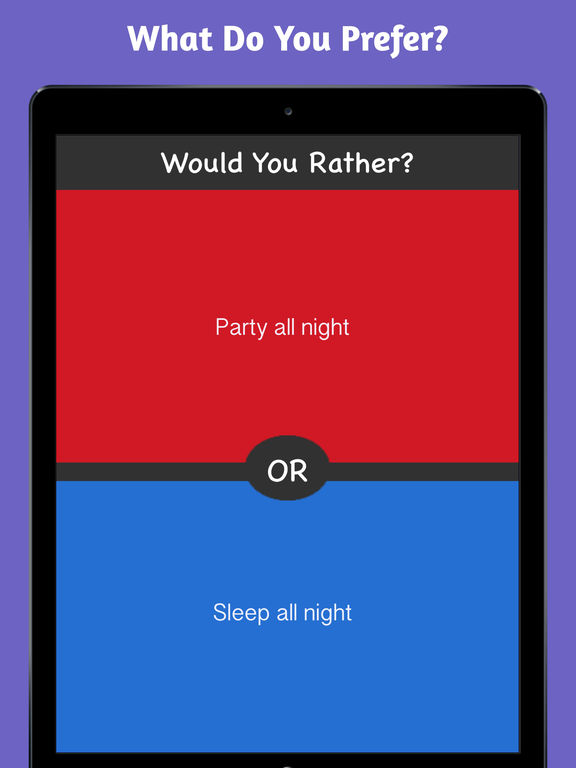 Screenshots of What Would You Choose? Rather Fun Party Game for iPad