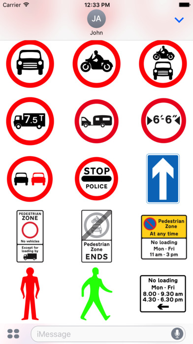 200 UK Highway & Traffic Signs Stickers screenshot 3