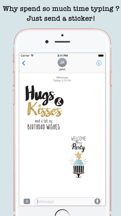 Happy Birthday Card Wishes For iMessage screenshot 2