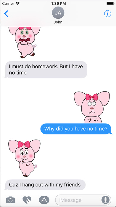 Sweet Holi - Pig Emoji Pro for iMessage screenshot 4