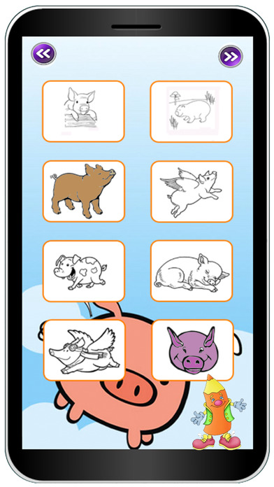 Fat Pigs Colouring Book Game screenshot 2