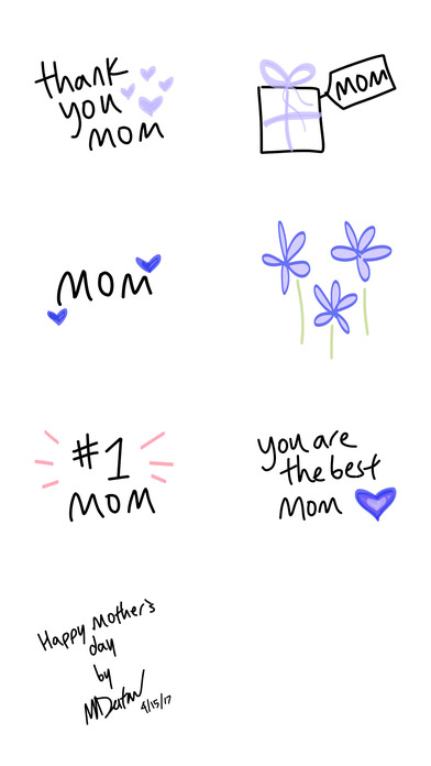 Mother's Day stickers for iMessage - photo & cards screenshot 3