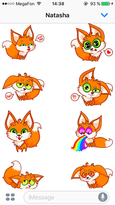 Fox - Beautiful cute stickers screenshot 2